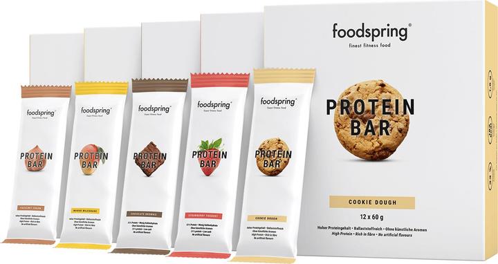 Actual product image Foodspring Protein Bar (Cookie Dough, 12 pcs., 720 g)