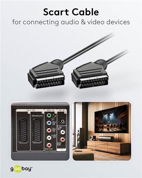 Produktbild Monacor Scart — Scart (0.80 m, Scart)