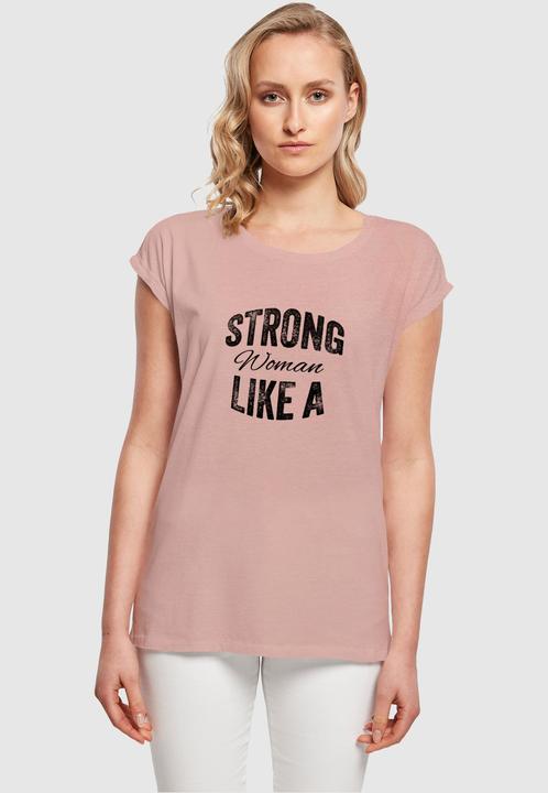 Produktbild Merchcode Ladies WD - Strong Like A Woman Extended Shoulder Tee - 113565 (XS)
