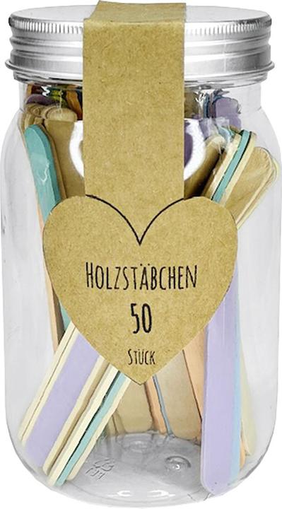 Holzstäbe im Glas 60St