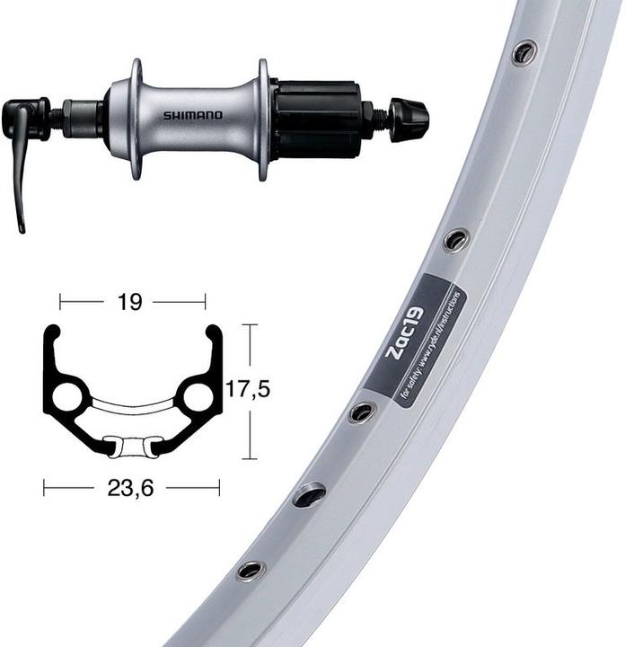 Actual product image Shimano SSP 36L (Rear wheel, 28")