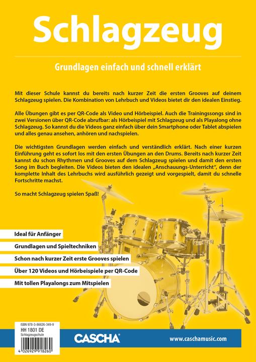 Produktbild Schlagzeug - Schnell und einfach lernen + DVD (Deutsch, Cascha, Helmut Hage, 2016)