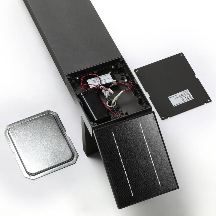 Produktbild Lucande Silvan LED Solcelle Garten Leuchte H100 w/Sensor Graphite (200 lm, IP54)