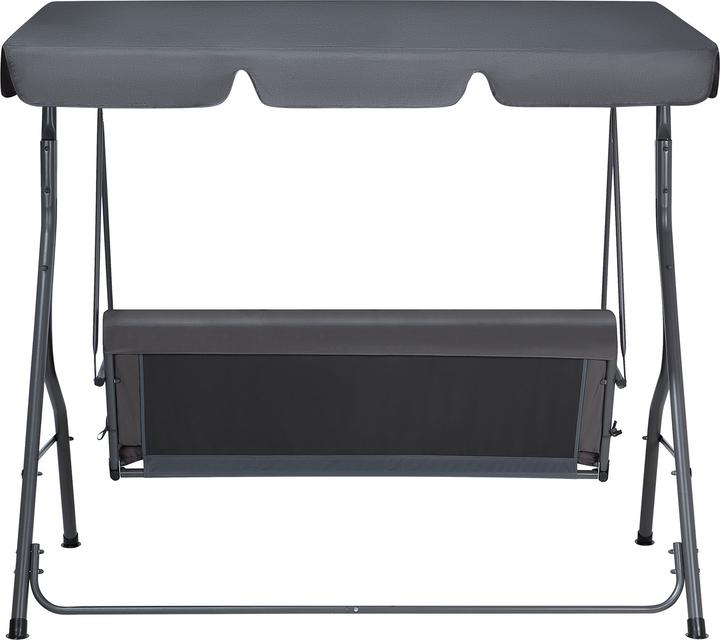 Actual product image Beliani Hollywood Swing Sun Canopy Dark Grey CHAPLIN