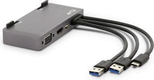 Produktbild LMP Attach Dock Pro 10 Port SG,Mini-DP,HDMI (USB-C, 7 Ports)
