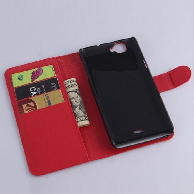 Produktbild MU Classic Litchi Leder Bookcover Series (Wiko Rainbow 4G)