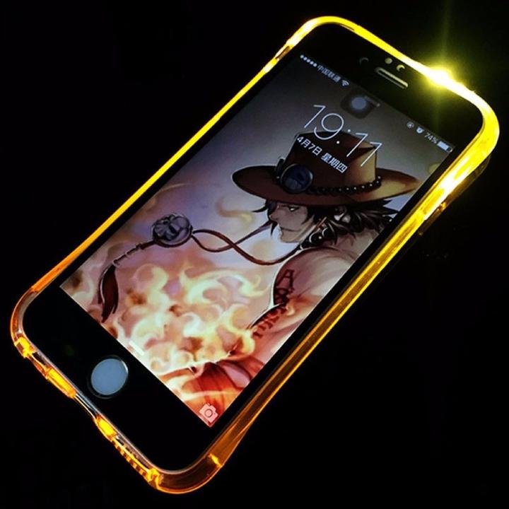 Produktbild König Design Handy Hülle LED Licht bei Anruf für Handy Apple iPhone XS Gold Case Bumper Cover (Apple iPhone XS)