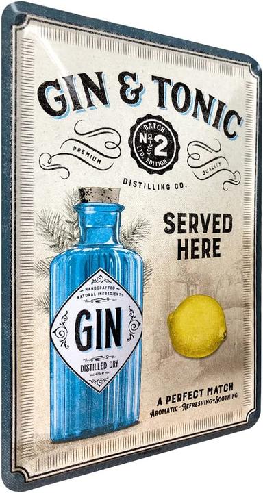 Produktbild Nostalgic-Art Merchandising Postkarte Gin & Tonic 14 x 10 cm (1 Stk.)