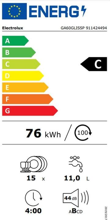 Energy Label Electrolux GA60GLISSP