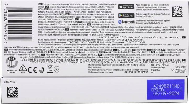 Valeurs nutritives et ingrédients Oral-B iO 9 Noir (Brosse à dents oscillo-rotative)