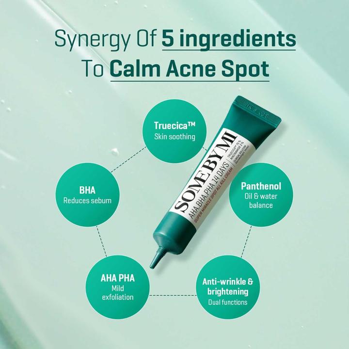 Actual product image Some By Mi AHA.BHA.PHA 4Days Super Miracle Spot All Kill Cream (30 ml, 24h cream)