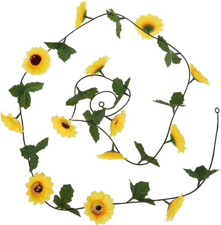 VBS Sonnenblumen Girlande, L 200 cm, Kunststoff / Textil