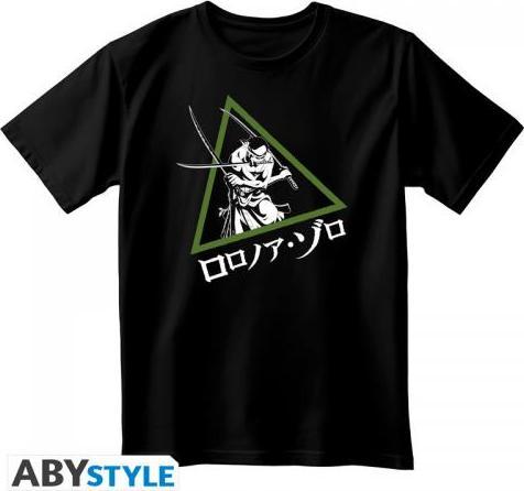 Actual product image ABYstyle One Piece T-Shirt (S) Black Unisex: Roronoa Zoro (S)