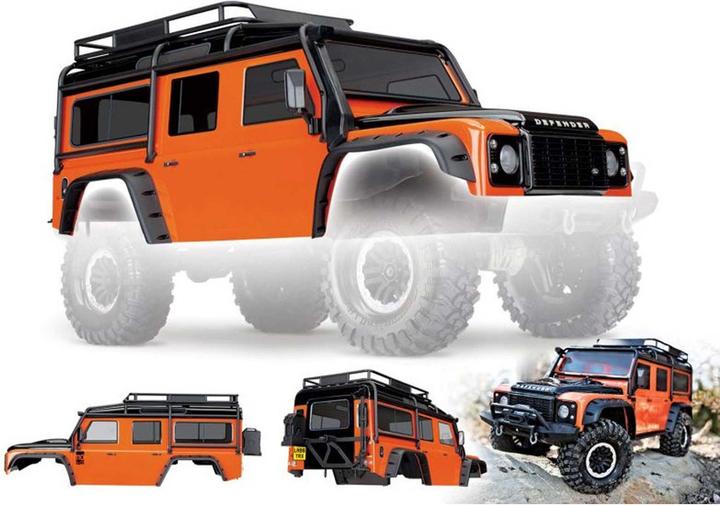 Image du produit Traxxas Carrosserie, Land Rover Defender, Adventure-Edition orange/noir