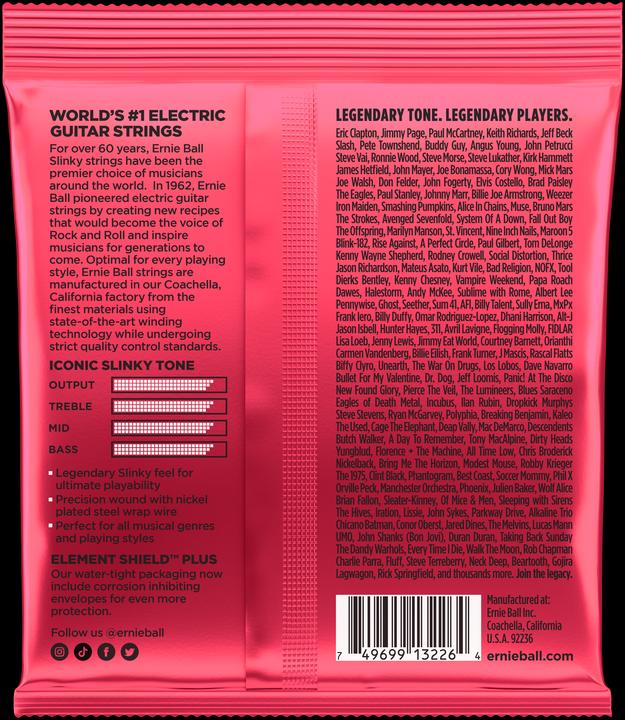 Produktbild Ernie Ball Saitensatz, Slinky Nickel, Burly 11-52, 3er-Pack (6 x, E-Gitarre, 0.05")