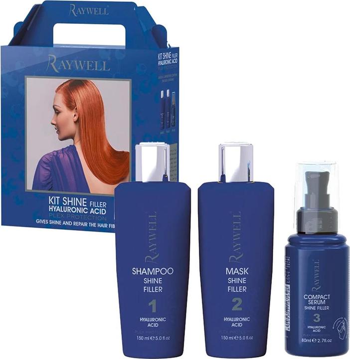 Immagine prodotto Raywell Set di trattamenti per il par Shine Filler all'Acido Ialuronico, Toate tipurile de par, Sampon (Set per la cura dei capelli)