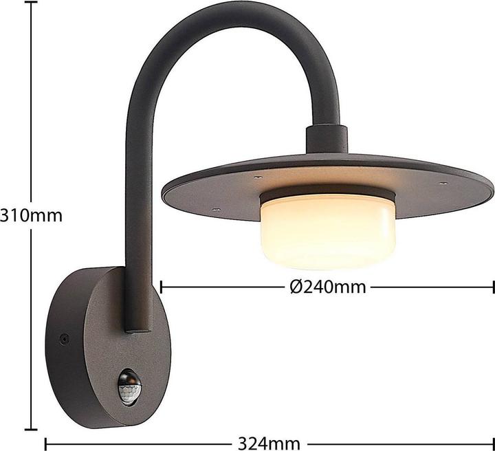 Produktbild Lucande Zamalino Aussenwandleuchte mit Sensor (GX53, IP44)
