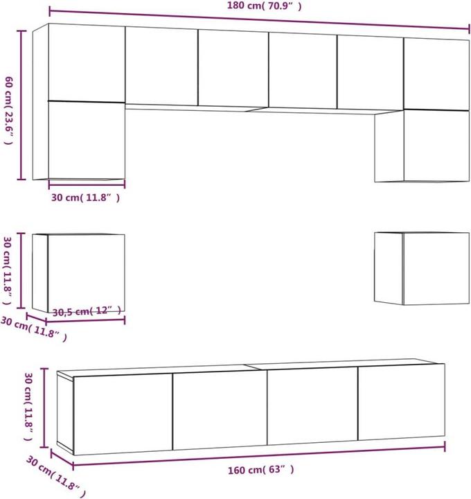 Actual product image VidaXL Alexandra (60 x 30 x 30 cm)