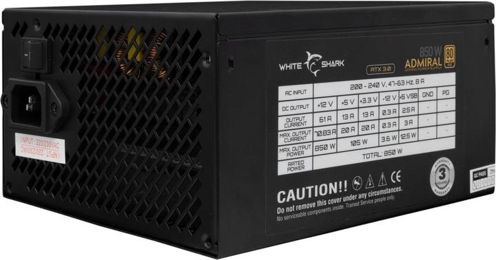 Actual product image White Shark Shark GPSU-850W Admiral 850W 80+ GOLD Full Modular (850 W)
