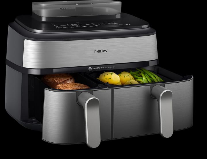 Produktbild Philips Steam Airfryer Dual Basket NA555/00