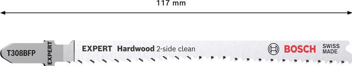 Actual product image Bosch Professional Zubehör Expert Hardwood 2-side clean T 308 BFP jigsaw blade, 25 pieces