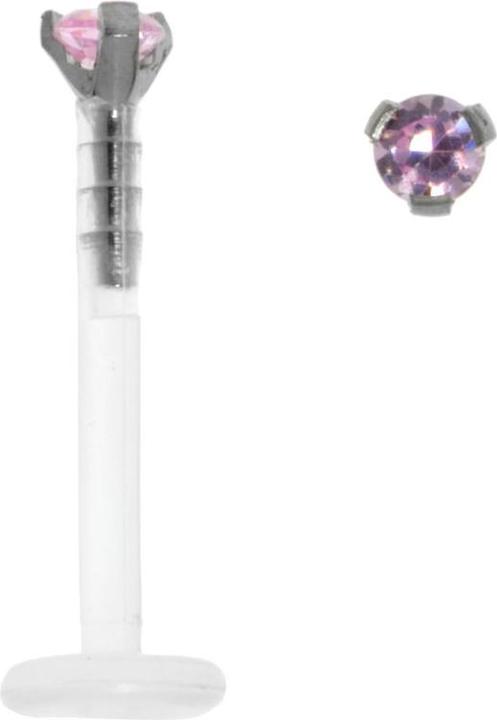 Bijouteria Piercing für Lippe/Tragus (Bioplast, Kristall, Titan)