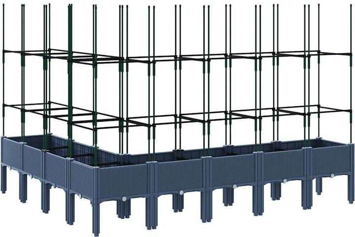 Produktbild VidaXL Pflanzkübel mit Rankgitter PP