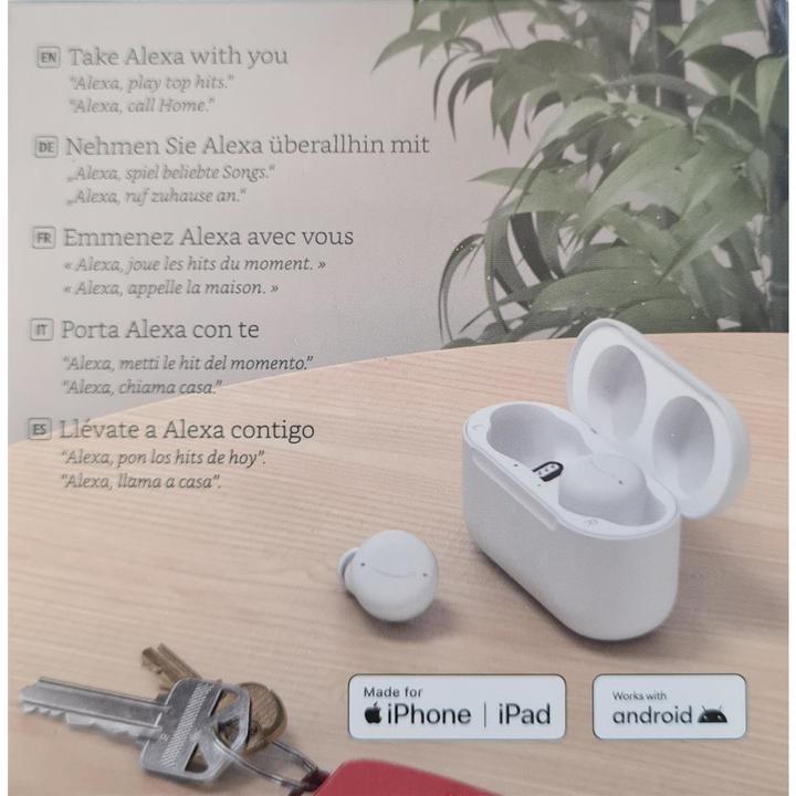 Actual product image Amazon Echo Buds 2nd Gen. Wireless earphones, active noise cancellation, Alexa - White (ANC, 12 h, Wireless)