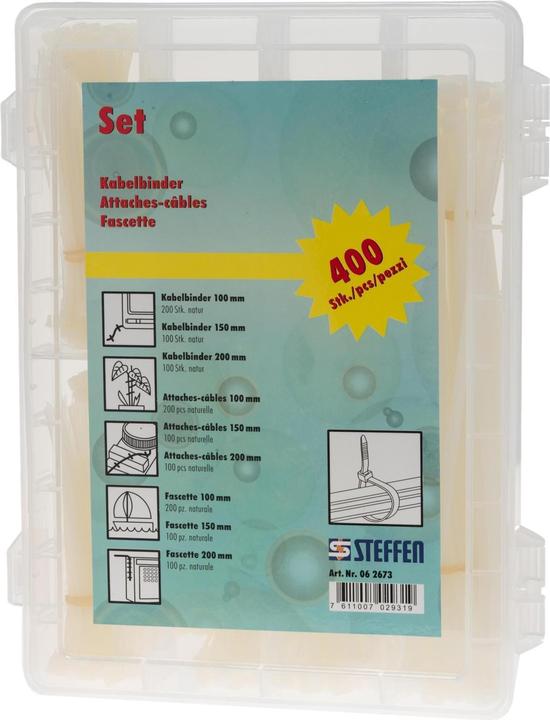 Actual product image Steffen Cable tie case set 400 pieces (Plastic cable ties, 200 mm, 400 pcs.)