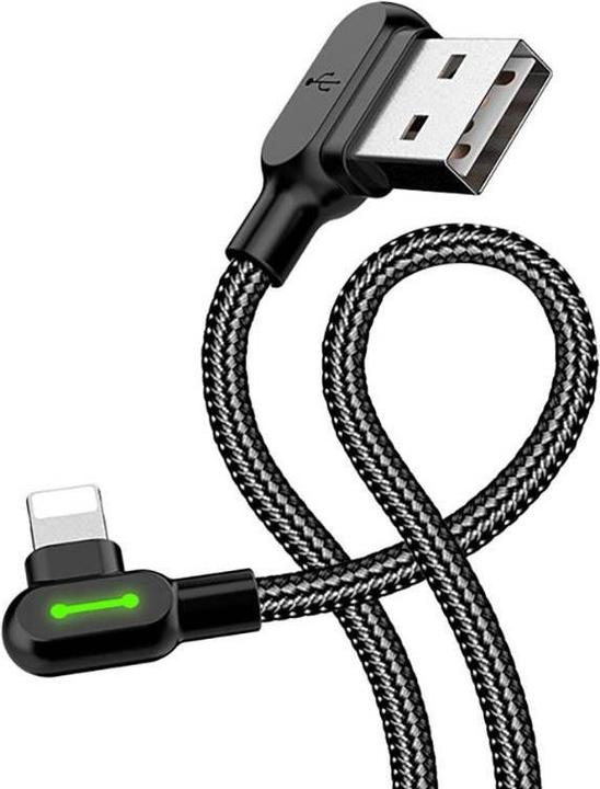 Image du produit Mcdodo Câble USB vers Lightning, CA-4673, angle, 1.8m (noir) (1.80 m)