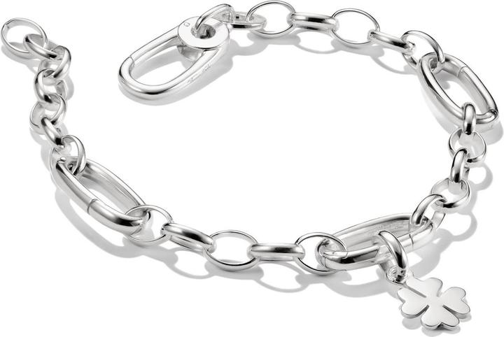 Thomas Sabo Charm-Armband mit drei Connect Links Silber (15 cm, Silber 925)