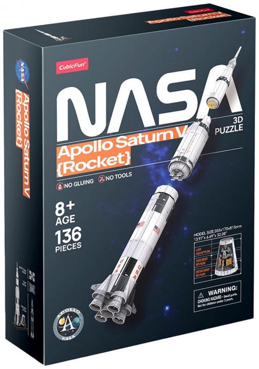 Actual product image Cubicfun Apollo Saturn V Rocket (136 pieces)