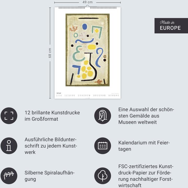 Image du produit Bauhaus Kalender 2026 (49 x 68 cm, Allemand, Anglais)