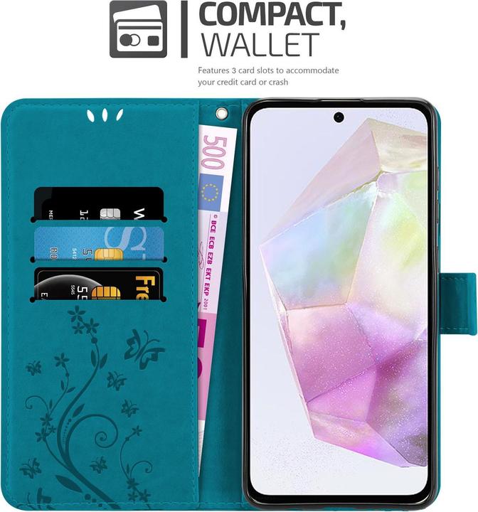 Actual product image Cadorabo Cover for Samsung Galaxy A35 with floral pattern (Samsung Galaxy A35)