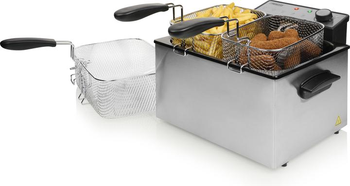 Image du produit Princess Friteuse - 3270 watts, 5 litres, thermostat, 3 paniers pour friteuse, zone froide, 6-7 personnes (Prise UE)
