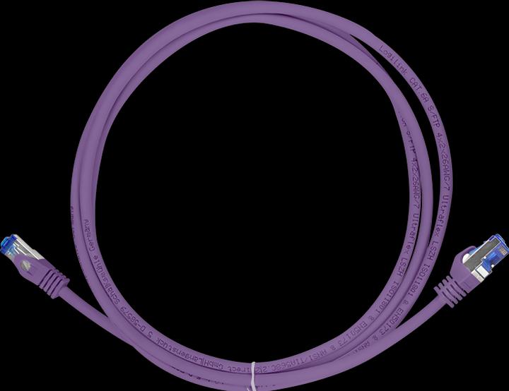 Actual product image LogiLink Patch cable Ultraflex, Cat.6A, S/FTP, 0.5 m, violet (S/FTP, CAT6a, 0.50 m)