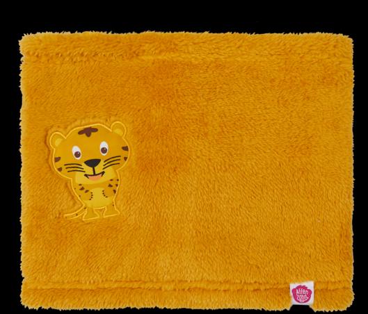 Affenzahn Schal Tiger recyceltes Fleece senf