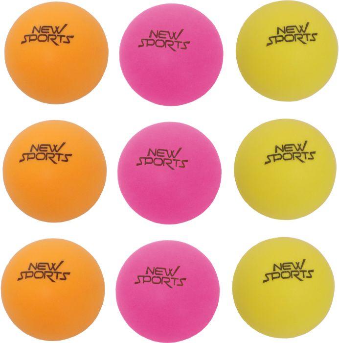 New Sports Tischtennis Bälle 6 Stück, 3 Stern, bunt (6 Stk.)