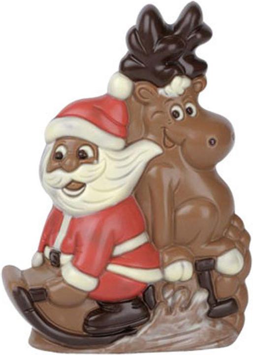 Produktbild miniSchoggi Schokoladenform Weihnachtsmann mit Elch