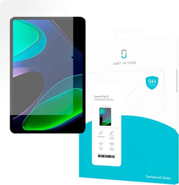 Produktbild Just in Case GehÃ¤rtetes Glas Clear Displayschutzfolie Xiaomi Pad 6 (1 Stück, Xiaomi Pad 6)
