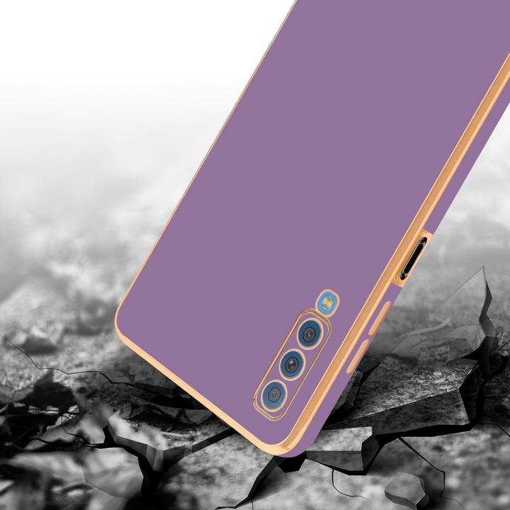 Productafbeelding Cadorabo Hoesje voor Samsung Galaxy A7 2018 in TPU met camerabescherming LM130 Style (Samsung Galaxy A7 (2018))