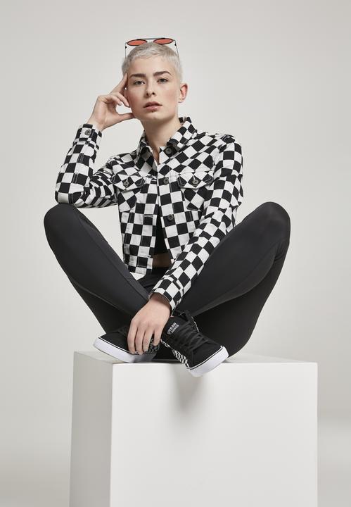 Actual product image Urban Classics Ladies Short Check Twill Jacket (M)