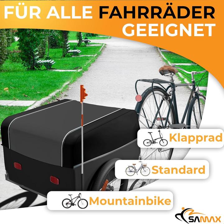 Produktbild Samax Grey Edition Fahrrad-Transportanhänger mit Kupplung (40 kg/120 L)