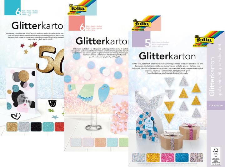 Produktbild Folia Glitterkarton (300 g/m², 6 x)