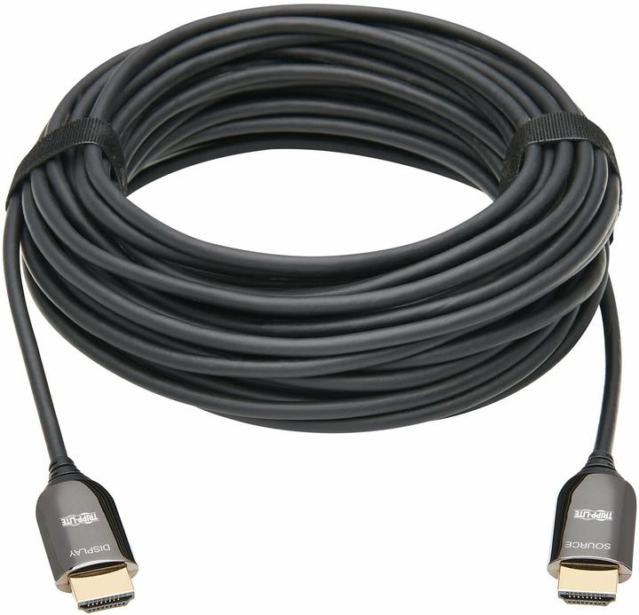Actual product image Eaton 8K HDMI Plenum-Rated Fiber Active Optical Cable AOC 8K UHD 60Hz HDR M/M Black 10m (10 m, HDMI)