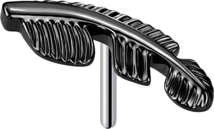 Actual product image Star Piercing Threadless spring black (Titanium G23, without brass)