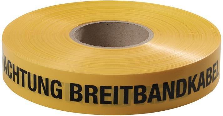 Produktbild Multicoll Trassenwarnband Aufdruck Achtung Breitbandkabel Breite 40 mm Länge 250 m (40 mm)