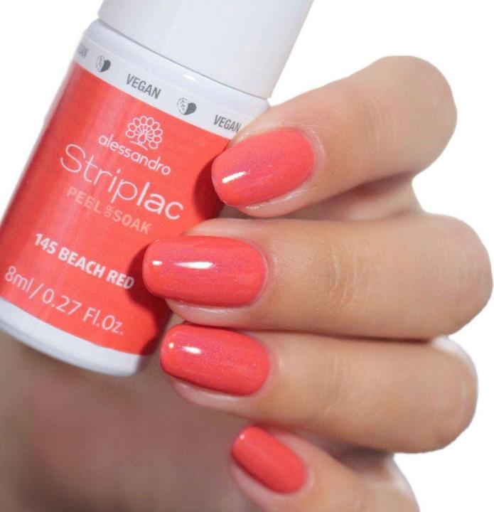 Actual product image Striplac Peel or Soak (145 Beach Red, UV gel varnish)