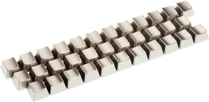 Produktbild King Mod Metal Keycaps-Set innere Tasten unbeschriftet, silber