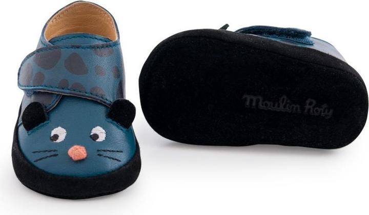 Produktbild Moulin Roty Lederschühchen blauer Panther Dans La Jungle 0/6 Monate (16, 17)